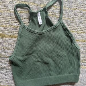 Khaki sporty top Zenana